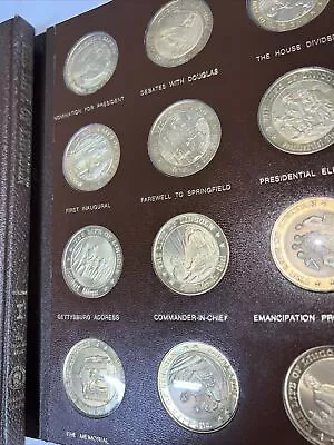 LINCOLN MINT THE LIFE OF ABRAHAM LINCOLN SET WITH 24 STERLING MEDALS - 2 Volumes • $700