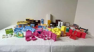 Huge Lot Of Vintage Doll House Furniture Mattel Fisher Price & More • $49.98