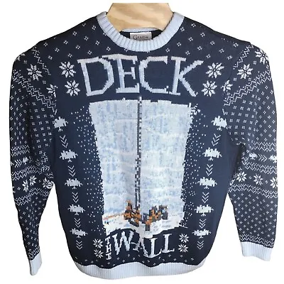 Game Of Thrones Unisex Blue Holiday Sweater Size XL • $19.35
