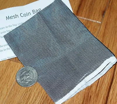 Mesh Coin Bag -- Vanishes Produces -- Like An Egg Bag For Half Dollars!    TMGS • £7.23