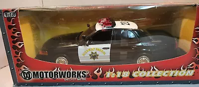 Motorworks 1:18 Ford Crown Victoria California Highway Patrol Car VERY RARE! • $69