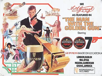 James Bond Man With The Golden Gun - Guinness Film Movie Poster United Artists • £600