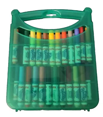 Crayola Washable Pip Squeaks Markers Paper Set 24 Pens Storage Hard Carry Case • £14.99