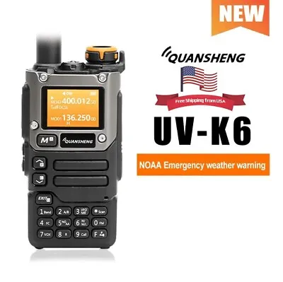 Quansheng UV-K6 UV-K5(8) NOAA Weather Alert 5W Air Band Wireless Frequency Radio • $29.25