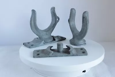 $37 • Buy Vintage Galvanized Swivel Oar Locks Rowlocks  Unique And Rare Can Stay With Oars