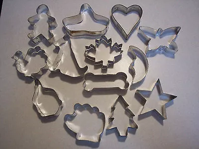 13 Assorted Vintage Metal Cookie Cutters  • $11.99