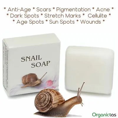 SNAIL SOAP Acne Scars Stretch Marks Pigmentation Anti-Aging Age Spots 30g • £7.91