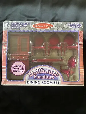 Melissa & Doug Dollhouse Furniture 6 Piece Dining Room Set #2586 New/Sealed • $35