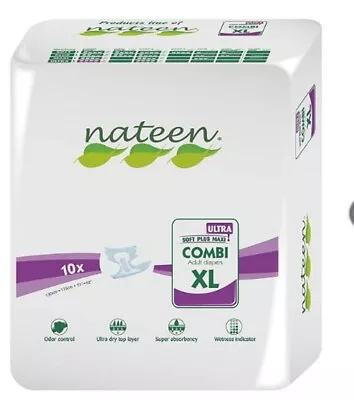 Nateen Adult Incontinence Diapers Xultra -XL / Pack Of 10 - Australian Stock • $25