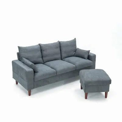 3-Seater Sectional Sofa With Ottoman Convertible L-Shaped Sofa Couch • $269.99