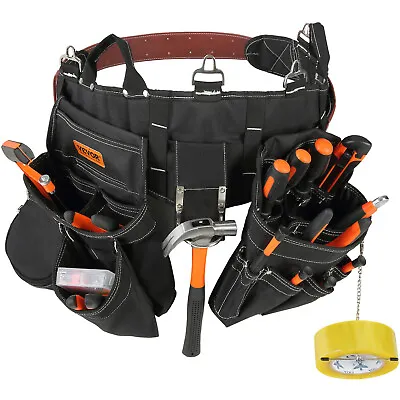 VEVOR Tool Belt Carpenter Construction Tool Pouch 32 Pockets 32 -54  Waist Size • $28.99