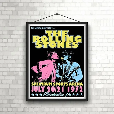 $9.98 • Buy The Rolling  Stones Philly Vintage Concert  Poster