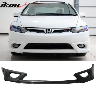 Fit 06-08 Honda Civic Coupe HF-P Style Front Bumper Lip Spoiler Splitter PU • $99.99