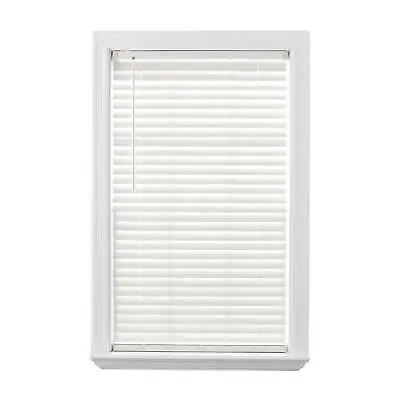 Cordless Faux Wood Blinds 2  Antique White 35x64 • $30.74