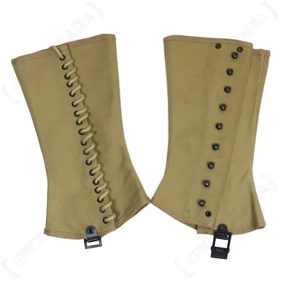 £24.95 • Buy M1938 Canvas Leggings - WW2 Repro US Army Spats Leggings Uniform American Sizes
