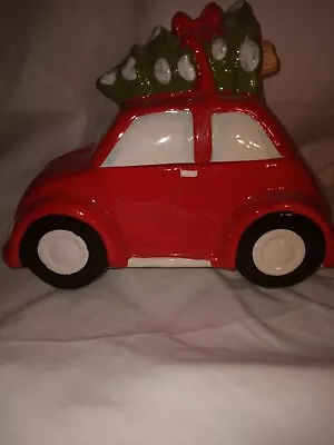 🎄VW BUG Red Christmas Car Cookie Jar  Bay Island Pre-owned Never Used • $35