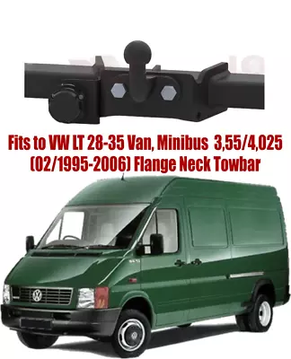 Flange Neck Tow Bar For VW LT 28-35 Van 355/4025 1995-2006 & NO ELECTRICS M221 • $180.27