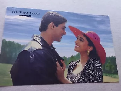 Bollywood Actors Madhuri Dixit Salman Khan India Postcards Post Card • $10