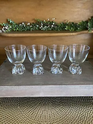 Vintage Set Of 4 1960's Fostoria Capri Claret Wine Glasses 3 7/8  ~NICE~ • $45.99