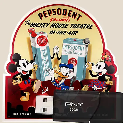 Mickey Mouse Theater Of The Air (12 Episodes) Old Time Radio On 32GB USB • $14.95