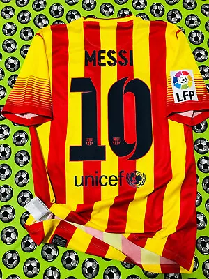 NEW Nike FC Barcelona Away Soccer Football Jersey 2013 2014 Lionel Messi M • $115