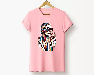 $Whimsical Face Quirky Colorful Art Original Design Artistic Tee/ Tshirt • $23.10