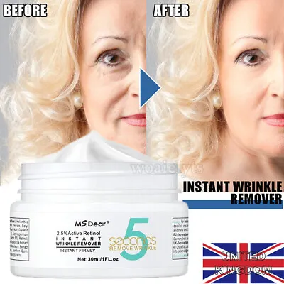 £7.95 • Buy 5 Seconds Wrinkle Remove Instant Face Cream Skin Tightening Anti-Aging Serum 30g