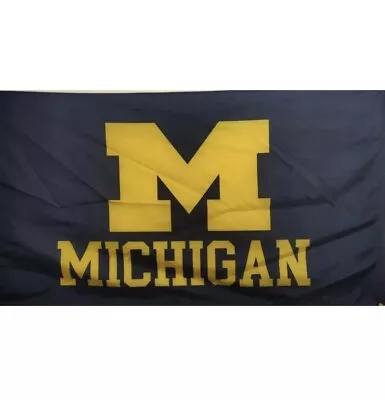 Michigan Wolverines Large Flag 3 X 5 Foot Double Sided • $10