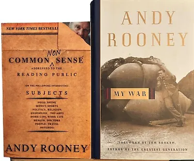 Andy Rooney Lot 2 Books My War HC DJ Common Nonsense NEW • $18.99