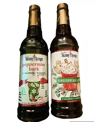 Skinny Syrups Gingerbread Latte Peppermint Bark 0 Cal 0 Sugar Gluten Free 750ml • $29.99