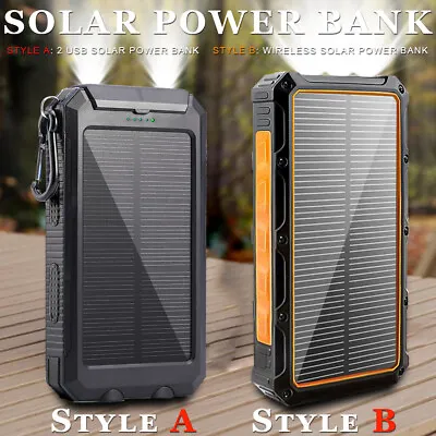 42800mAh Solar Power Bank LED Backup External Battery Charger For Cell Phone US • $16.99