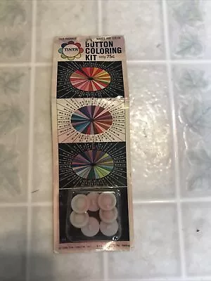 Vintage 1969 Tinta Button Coloring Kit Sewing Craft • $17.24