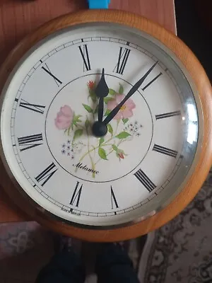Metamec Wall Clock With Flower Pattern • £6