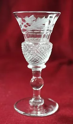 £25 • Buy Antique Edinburgh Crystal (Richardson) Thistle Pattern - Liqueur Glass