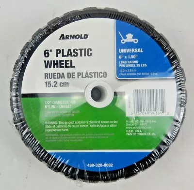 Arnold 6  15.2 Cm X 1.50   Plastic 1/2  Diameter Hub Wheel Mower  Universal   • $12.38