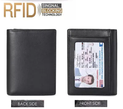 Slim RFID Blocking  Card Holder With 1 ID Window 6 Card Slots & 1 Note Pocket • £4.89