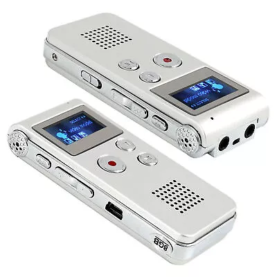 Rechargeable 8GB Digital Audio/Sound/Voice Recorder Dictaphone MP3 Player RT • $29.79