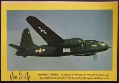 Lockheed P2V Neptune 1946 Vintage COLOR PIN-UP • $6.89
