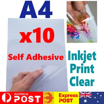 $14.13 • Buy Vinyl Sticker Paper - Inkjet Printable A4 Sheets Gloss Glossy Self Adhesive