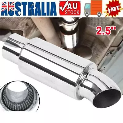 2.5'' Inch Inlet Outlet Car Dump Muffler Exhaust Pipe Tip Sound Tuning Silencer • $37.49