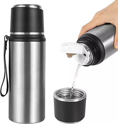 $20.96 • Buy 27oz Stainless Steel Thermos Bottle W/Cup Travel Mug Vacuum Flask Coffee Mug