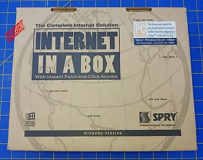 Vintage 1995 Spry Internet In A Box Internet Solution V1.0 For Windows New* IBOX • $249.95