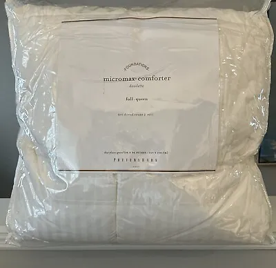 POTTERY BARN FOUNDATIONS MICROMAX DUVET INSERT 300 Thread Count F/Q Made In USA • $99