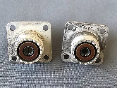 2 Silver Plated Western Electric Flange Mount SO-239 UHF Female Jacks Connectors • $6
