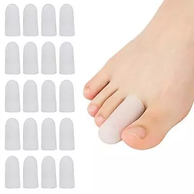 20 Pieces Gel Toe Cap Silicone Toe Protector Toe 20 Count (Pack Of 1) White • $21.11