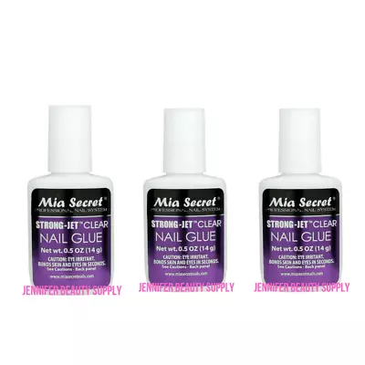 Mia Secret Strong Jet Clear Nail Glue Clear Nail Gel Resin 0.5 Oz Brush On Glue • $22.99