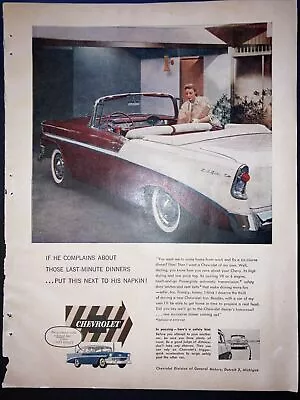 $10.99 • Buy 1955 CHEVY BEL AIR Convertible 11.25” ORIGINAL VINTAGE Advertisement PRINT AD