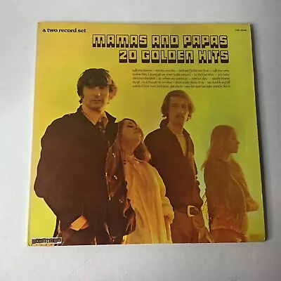 Mamas And Papas 20 Golden Hits Double LP Vinyl Record Album • $14.99