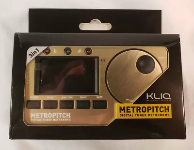 KLIQ MetroPitch Digital Tuner Metronome For All Instruments Black New Open Box • $22.95