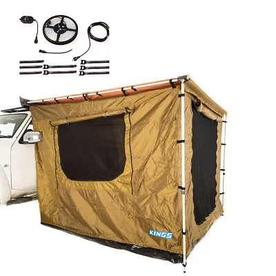 Adventure Kings 2.5x2.5m 4WD Awning Tent + Illuminator 4m MAX LED Strip Light • $198.95